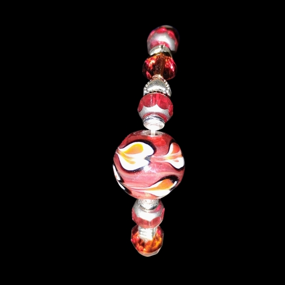 Hand Crafted Jewelry - Glass Bead and Silver Bracelet